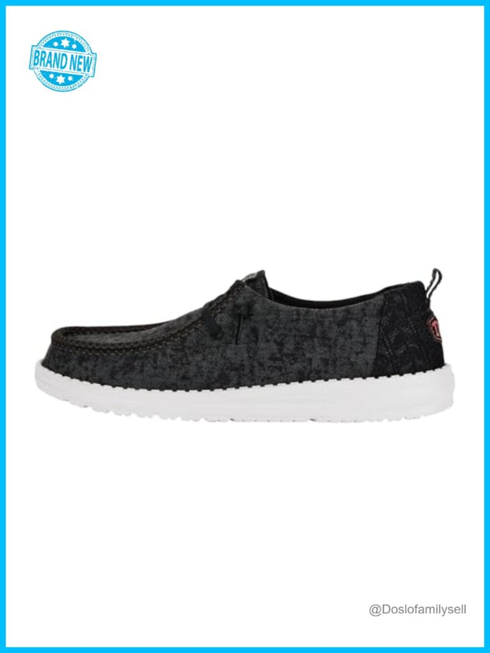 Perf Canvas Slip On Loafer with Elastic Laces
